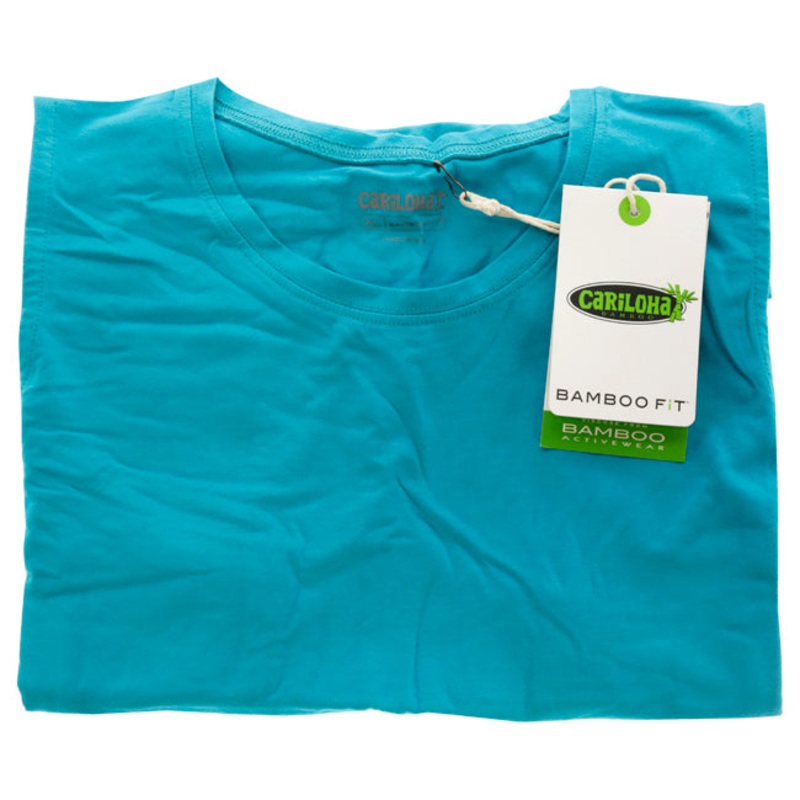 Bamboo Sleeveless T-Shirt - Teal by Cariloha for Women - 1 Pc T-Shirt (XL)