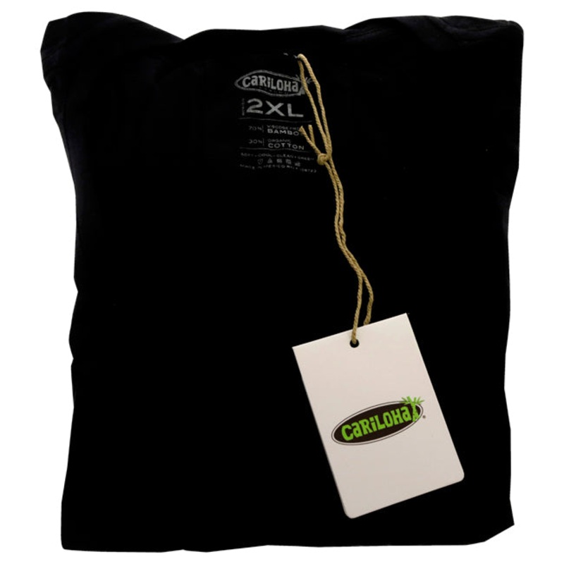 Bamboo V-Neck Tee - Black by Cariloha for Women - 1 Pc T-Shirt (2XL)