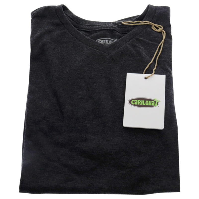 Bamboo V-Neck Tee T-Shirt - Charcoal Heather by Cariloha for Men - 1 Pc T-Shirt (S)