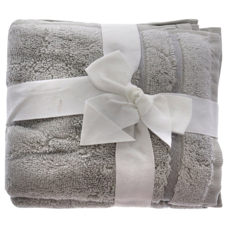 Bamboo Washcloths Set - Harbor Gray by Cariloha for Unisex - 3 Pc Towel