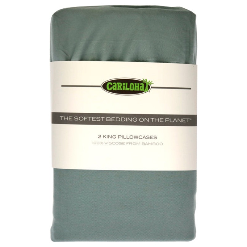Classic Bamboo Pillowcase Set - Tahitian Breeze-King by Cariloha for Unisex - 2 Pc Pillowcase