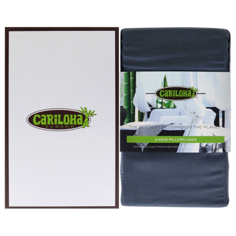 Resort Bamboo Pillowcase Set - Blue Lagoon-King by Cariloha for Unisex - 2 Pc Pillowcase