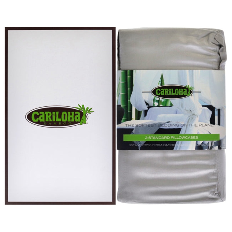 Resort Bamboo Pillowcase Set - Harbor Gray-Standard by Cariloha for Unisex - 2 Pc Pillowcase