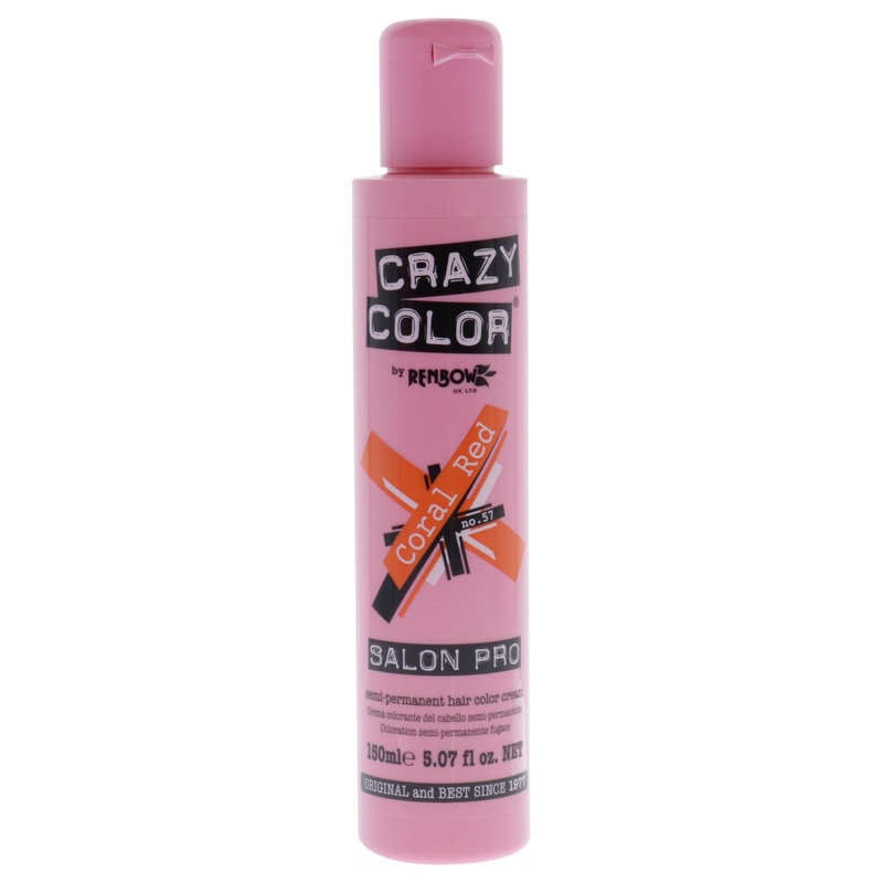 Crazy Color Salon Pro Semi Permanent Hair Color - 57 Coral Red by Crazy Color for Women - 5.07 oz Hair Color