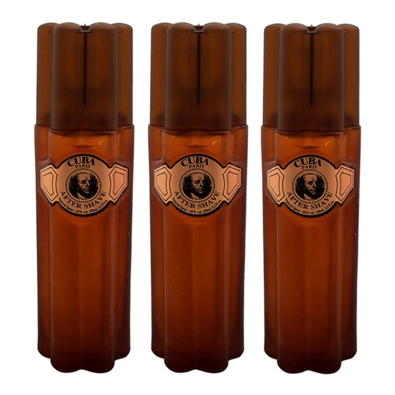 Cuba Gold by Cuba for Men - 3.3 oz Aftershave - Pack of 3