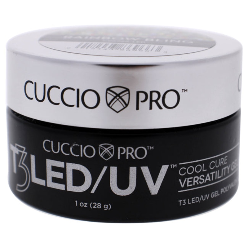 T3 Cool Cure Versatility Gel - Rainbow Bling by Cuccio Pro for Women - 1 oz Nail Gel