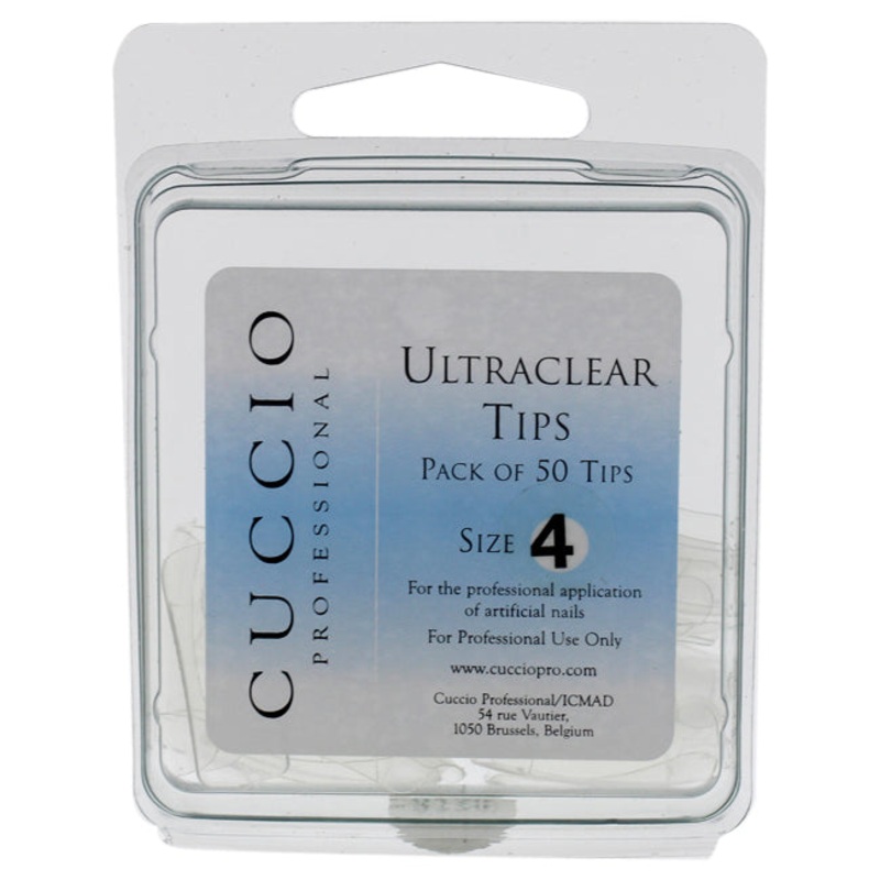 Ultraclear Tips Pack - 4 by Cuccio Pro for Women - 50 Pc Acrylic Nails