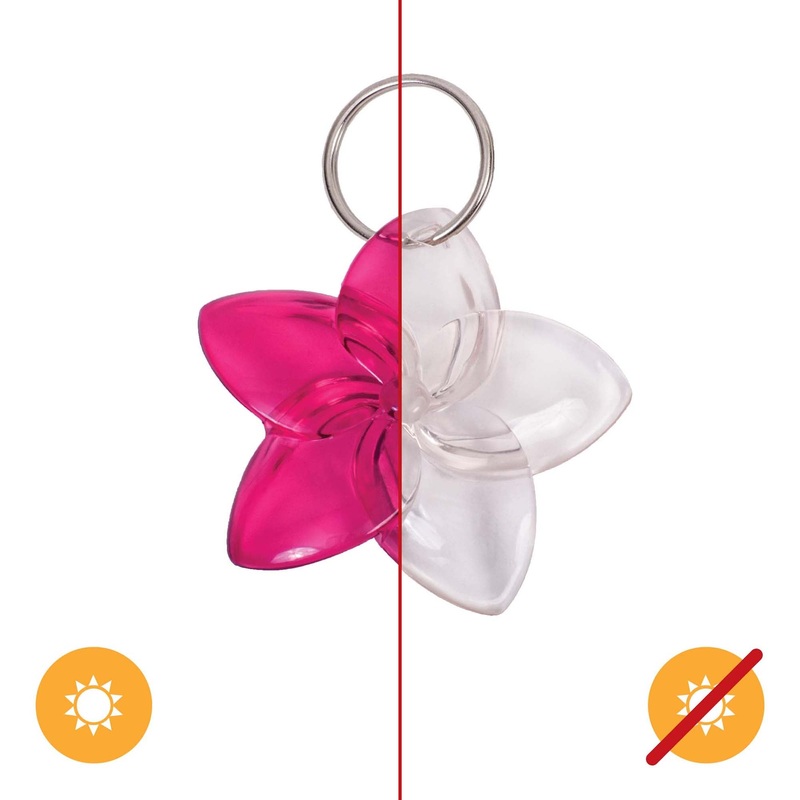 Color-Changing Key Chain Flower - Pink by DelSol for Women - 1 Pc Keychain