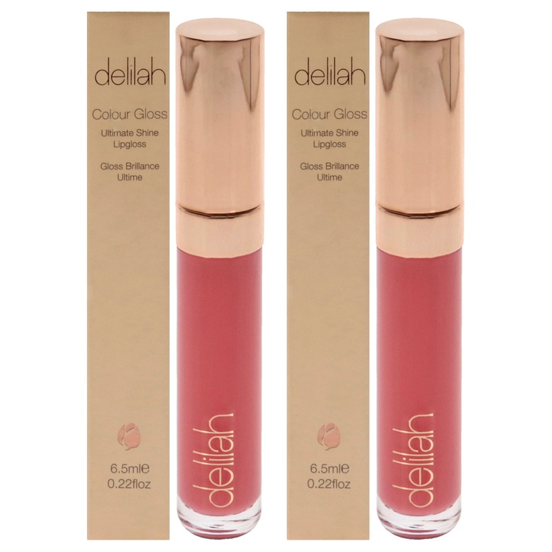 Ultimate Shine Lip Gloss - Amalie by Delilah for Women - 0.22 oz Lip Gloss - Pack of 2