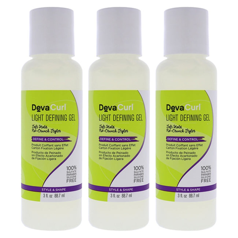 DevaCurl Light Defining Gel by DevaCurl for Unisex - 3 oz Gel - Pack of 3