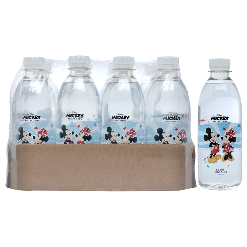 Disney Mickey and Minnie Mouse Pet Water Bottle by Disney Water for Unisex - 12 x 12 oz Water