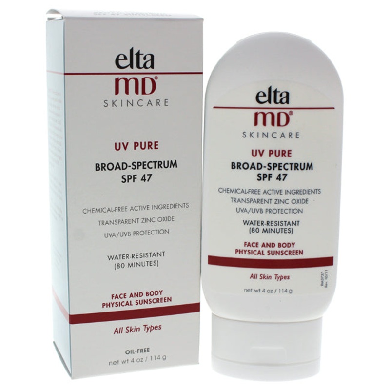 UV Pure Face and Body Physical Sunscreen SPF47 by EltaMD for Unisex - 4 oz Sunscreen