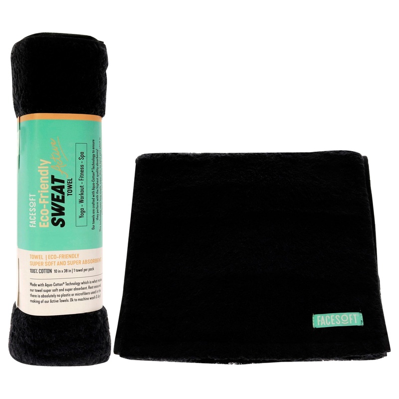 Eco Sweat Active Towel - Black by Facesoft for Unisex - 1 Pc Towel