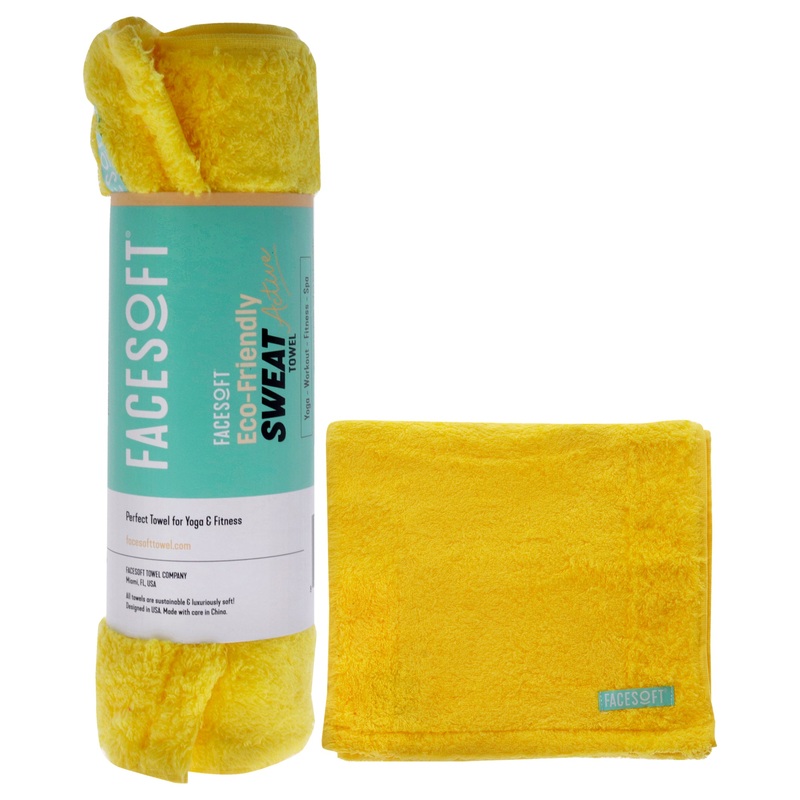 Eco Sweat Active Towel - Yellow by Facesoft for Unisex - 1 Pc Towel