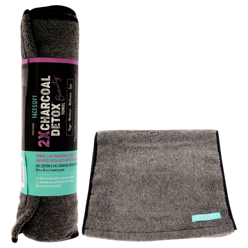 Towels Charcoal Detox - Beauty by Facesoft for Unisex - 1 Pc Towel