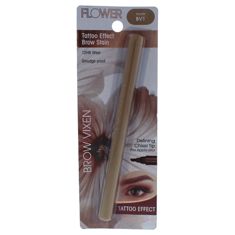 Brow Vixen Tattoo Effect Brow Stain - BV1 Blonde by Flower Beauty for Women - 0.034 oz Eyebrow