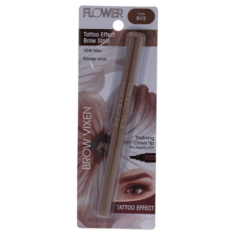Brow Vixen Tattoo Effect Brow Stain - BV2 Taupe by Flower Beauty for Women - 0.034 oz Eyebrow