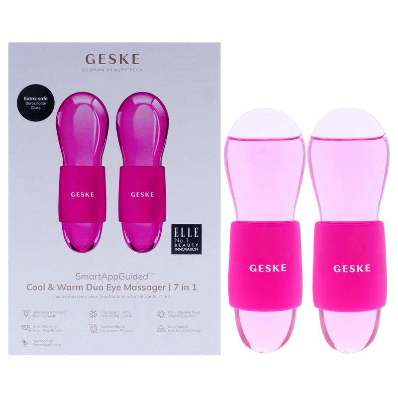 Cool and Warm Duo Eye Massager 7 in 1 - Magenta by Geske for Women - 2 Pc Massager