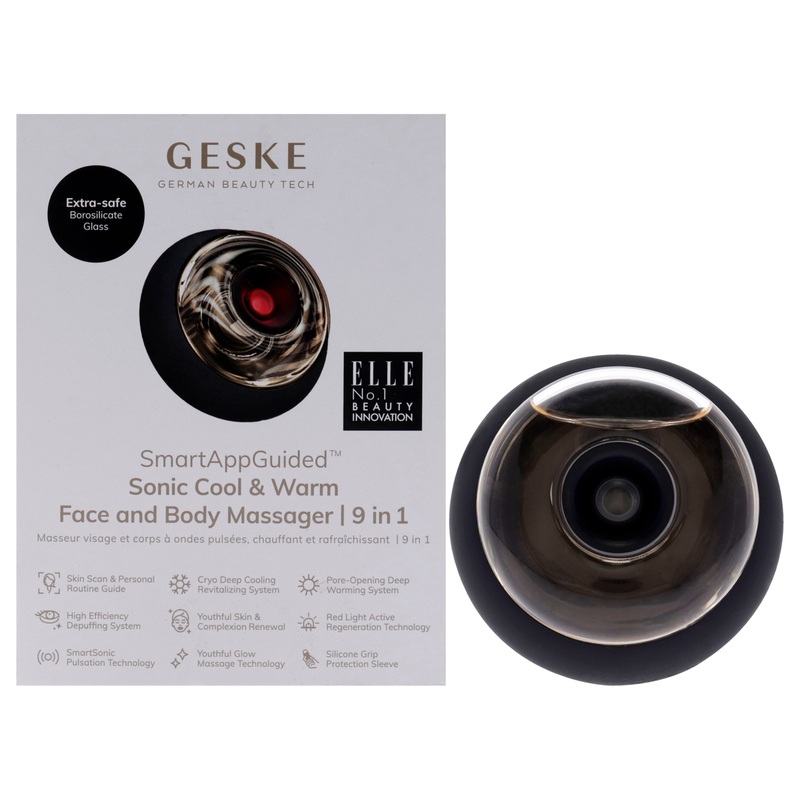 Sonic Cool and Warm Face and Body Massager 9 in 1 - Gray by Geske for Women - 1 Pc Massager