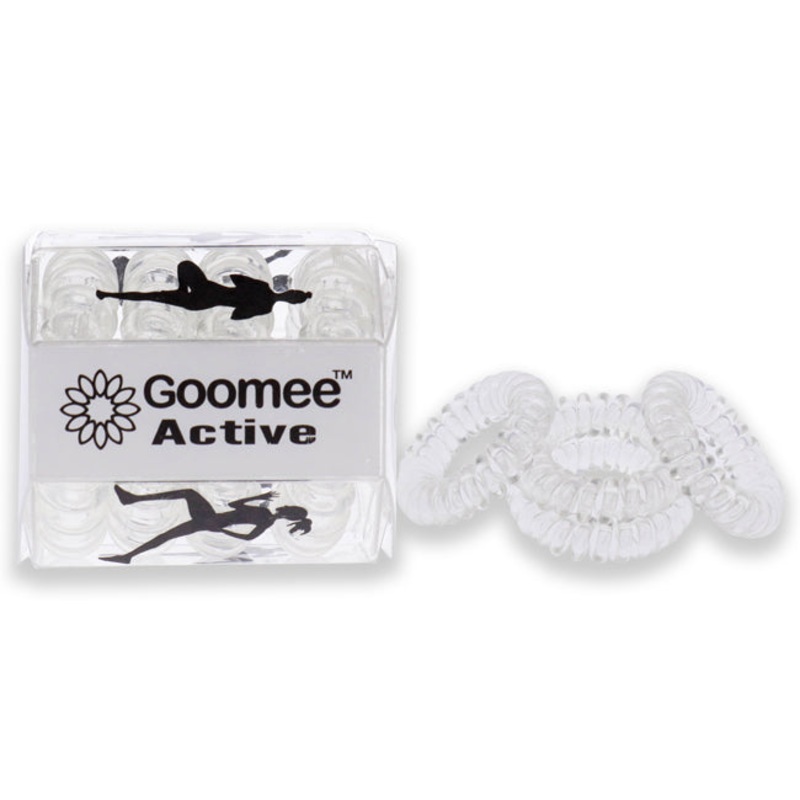 Active The Markless Hair Loop Set - Clear In The Clear by Goomee for Women - 4 Pc Hair Tie