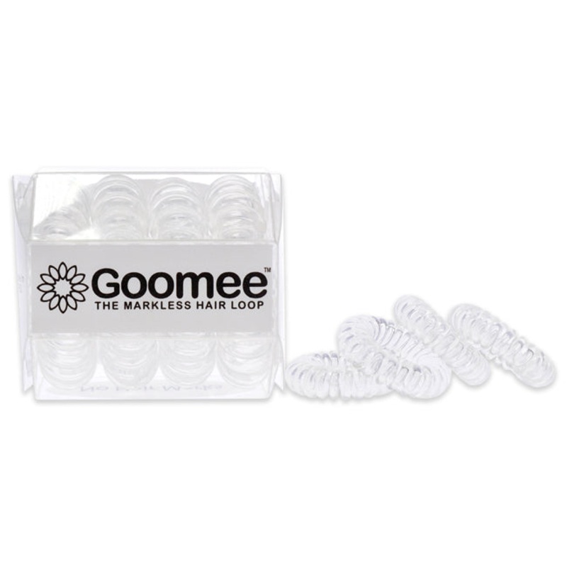 The Markless Hair Loop Set - Diamond Clear by Goomee for Women - 4 Pc Hair Tie