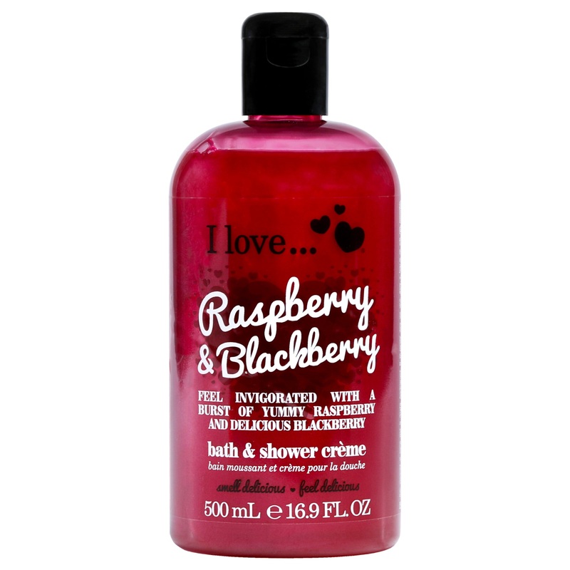 Bath and Shower Creme - Raspberry and Blackberry by I Love Cosmetics for Women - 16.9 oz Shower Cream