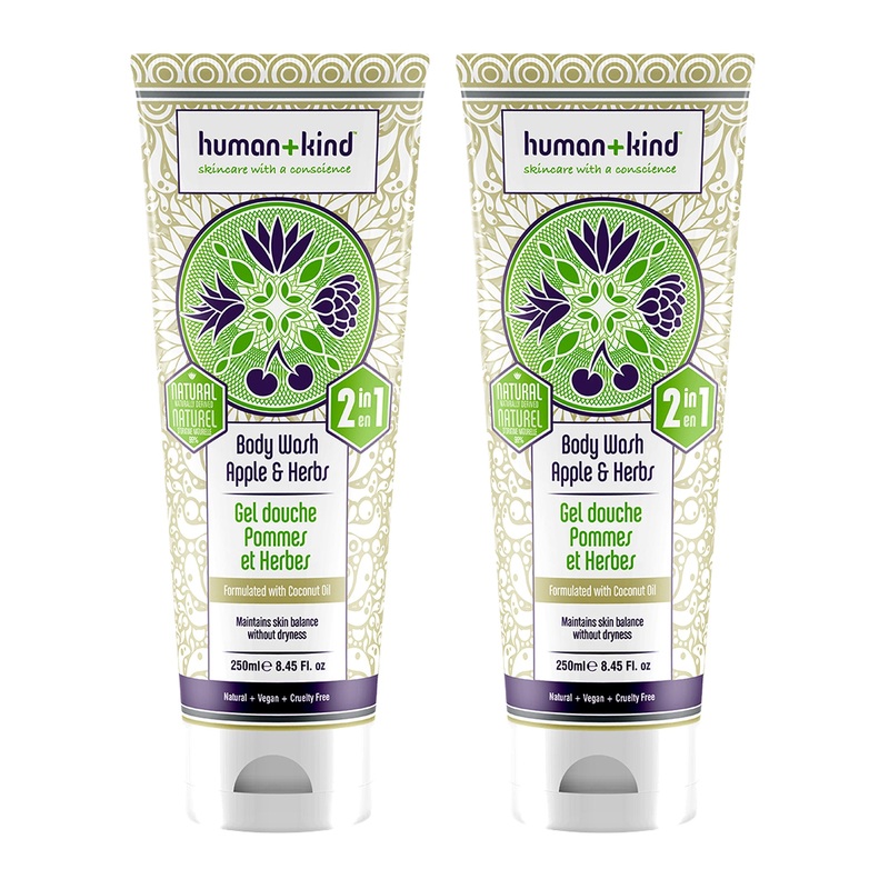Body Wash - Apple and Herbs - Pack of 2 by Human+Kind for Unisex - 8.45 oz Body Wash