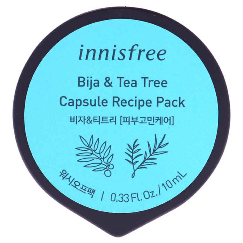 Capsule Recipe Pack Mask - Bija and Tea Tree by Innisfree for Unisex - 0.33 oz Mask